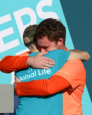 Recipient and Donor embracing